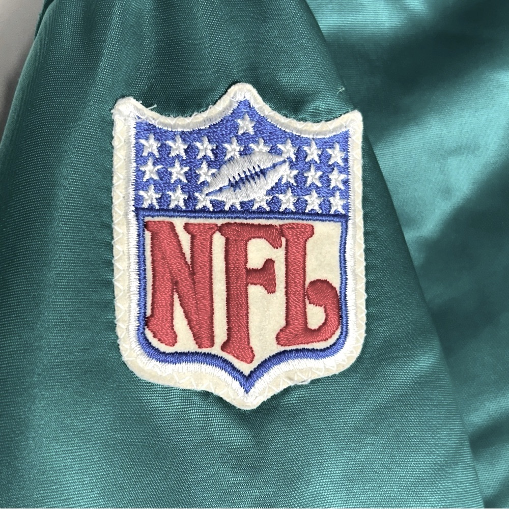 Vintage Starter Miami Dolphins Satin Bomber Jacket - Medium - Picture 4 of 15